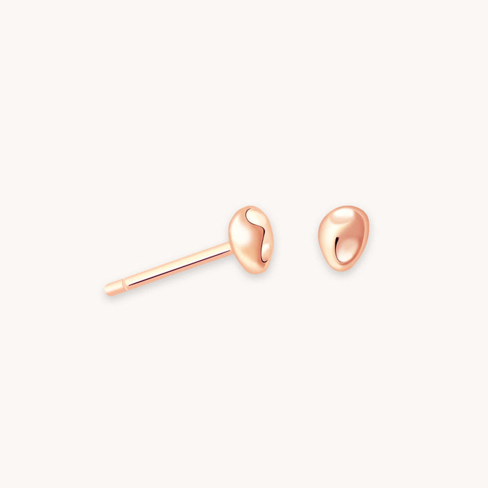 Molten Small Stud Earrings in Rose Gold