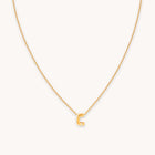 C Initial Pendant Necklace in Gold