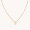 D Initial Pendant Necklace in Gold