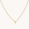 V Initial Pendant Necklace in Gold
