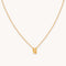 W Initial Pendant Necklace in Gold