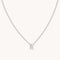 H Initial Pendant Necklace in Silver