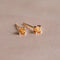 November Birthstone Stud Earrings in Gold with Citrine CZ