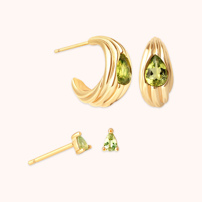 Confidence Olivine Stacking Set in Gold