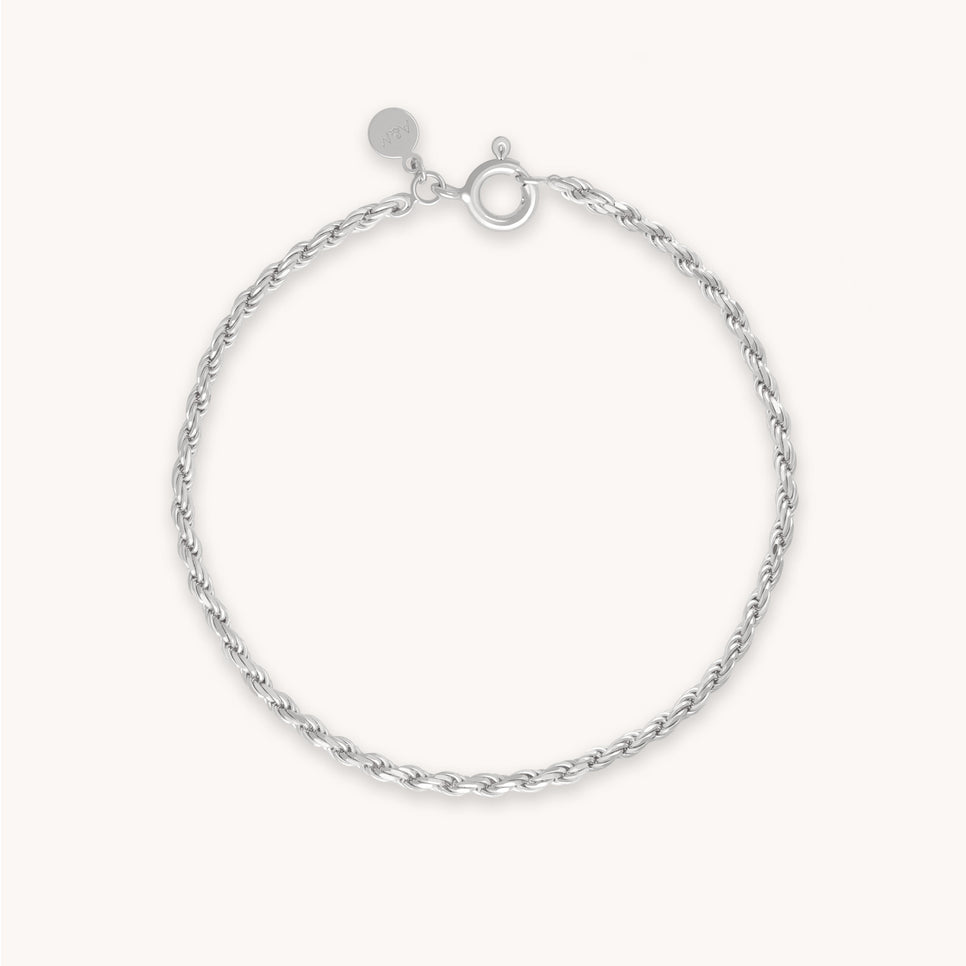 Rope Chain Bracelet in Silver