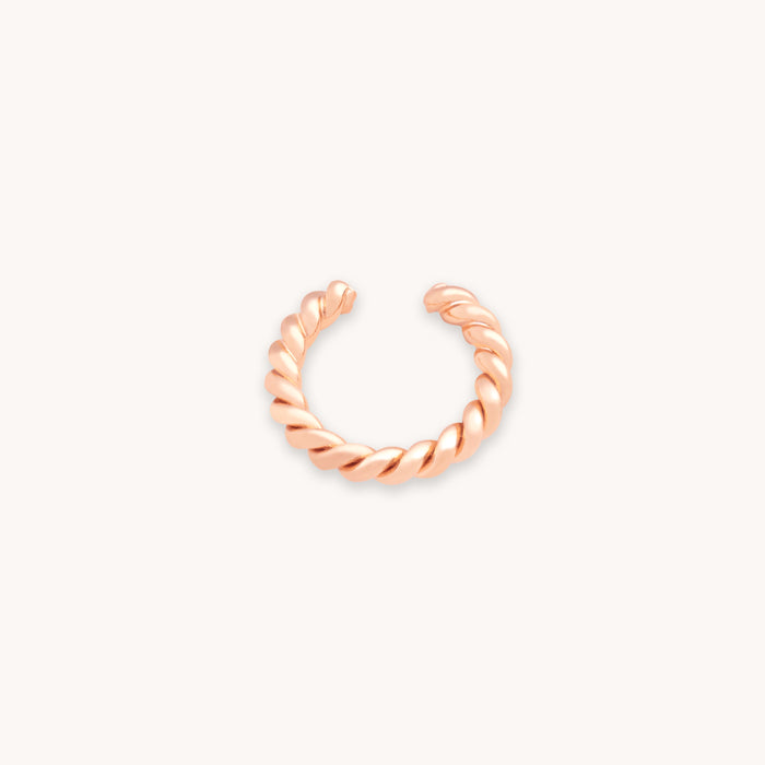 Rope Ear Cuff in Rose Gold