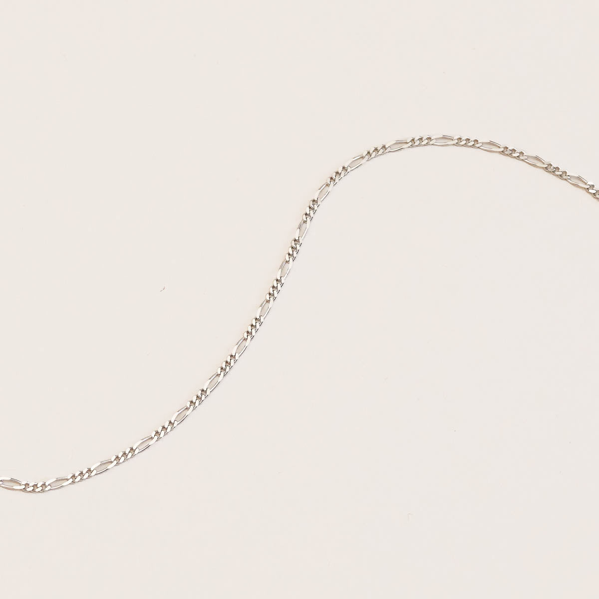 Soho Chain Necklace in Solid White Gold