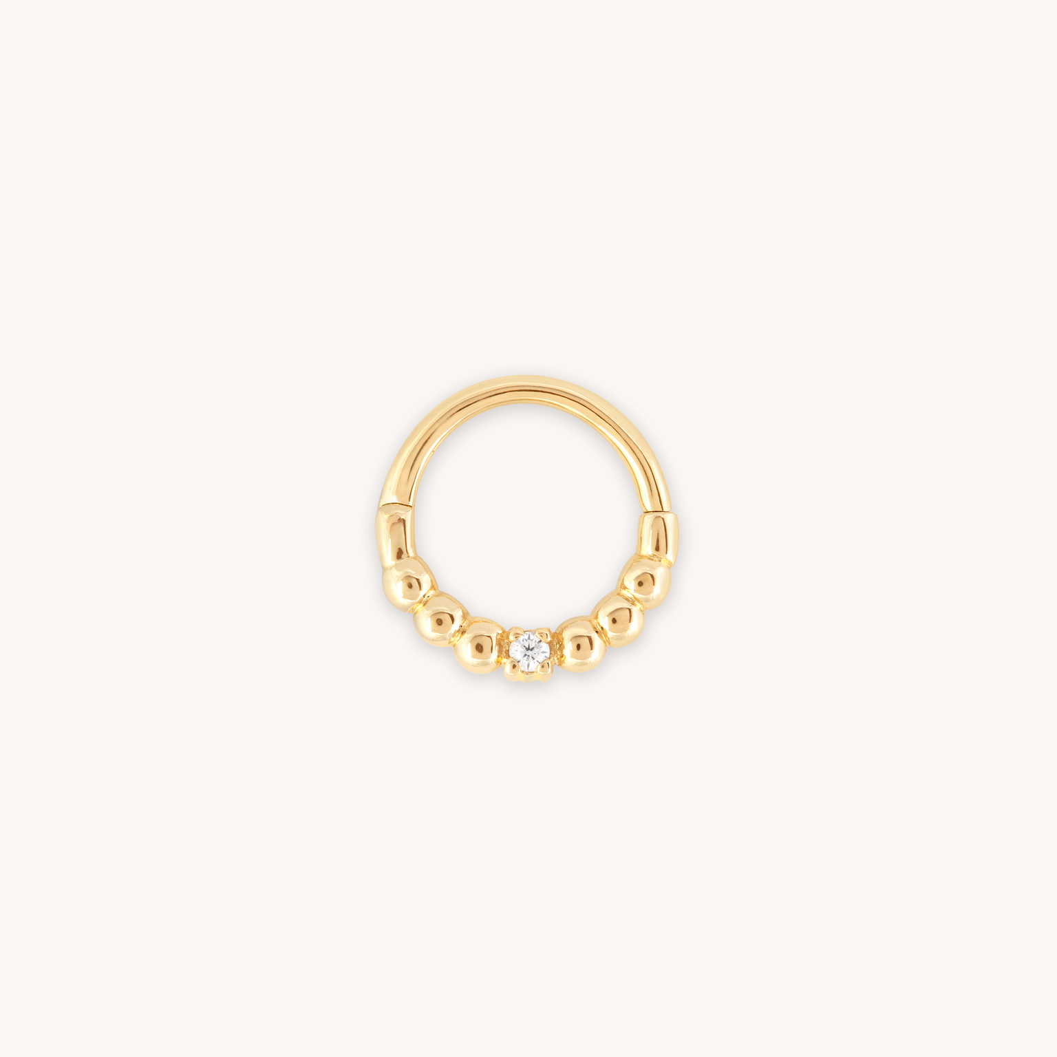 SOLID GOLD CRYSTAL DAITH HOOP CUT OUT