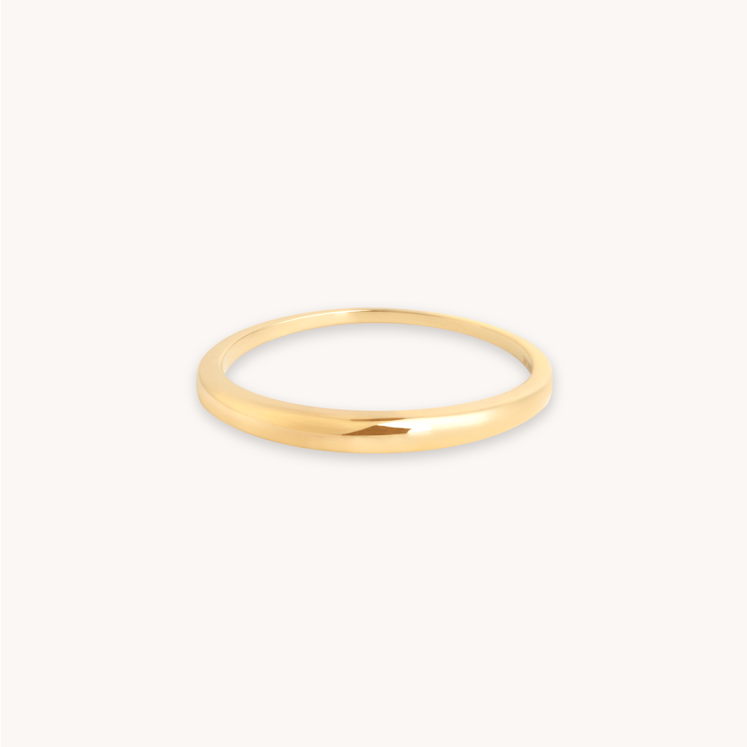 Dome Ring in Solid Gold cut out