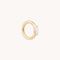 SOLID GOLD MARQUISE PIERCING HOOP CUT OUT
