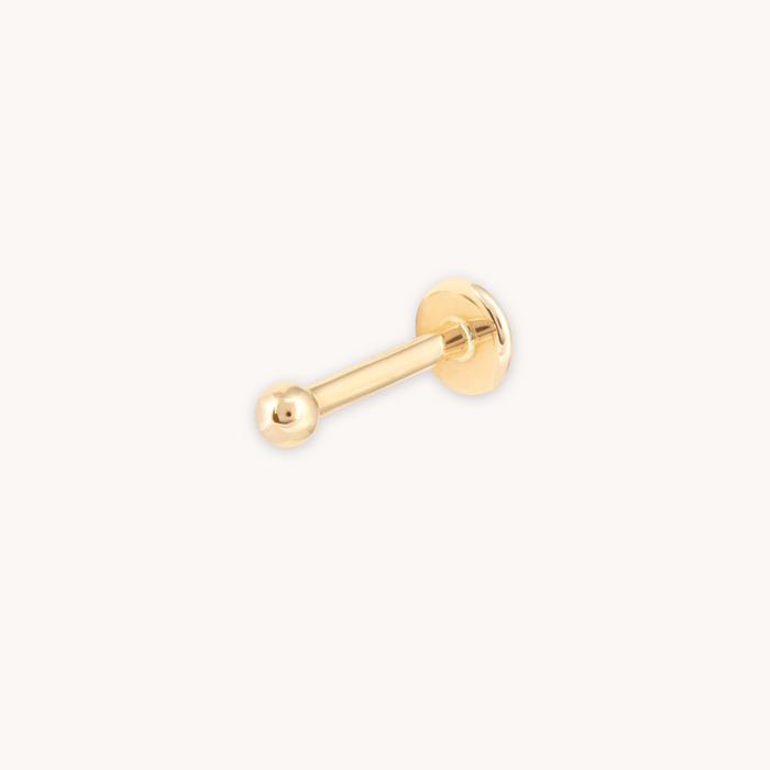 Solid Gold Small Ball Piercing Stud cut out