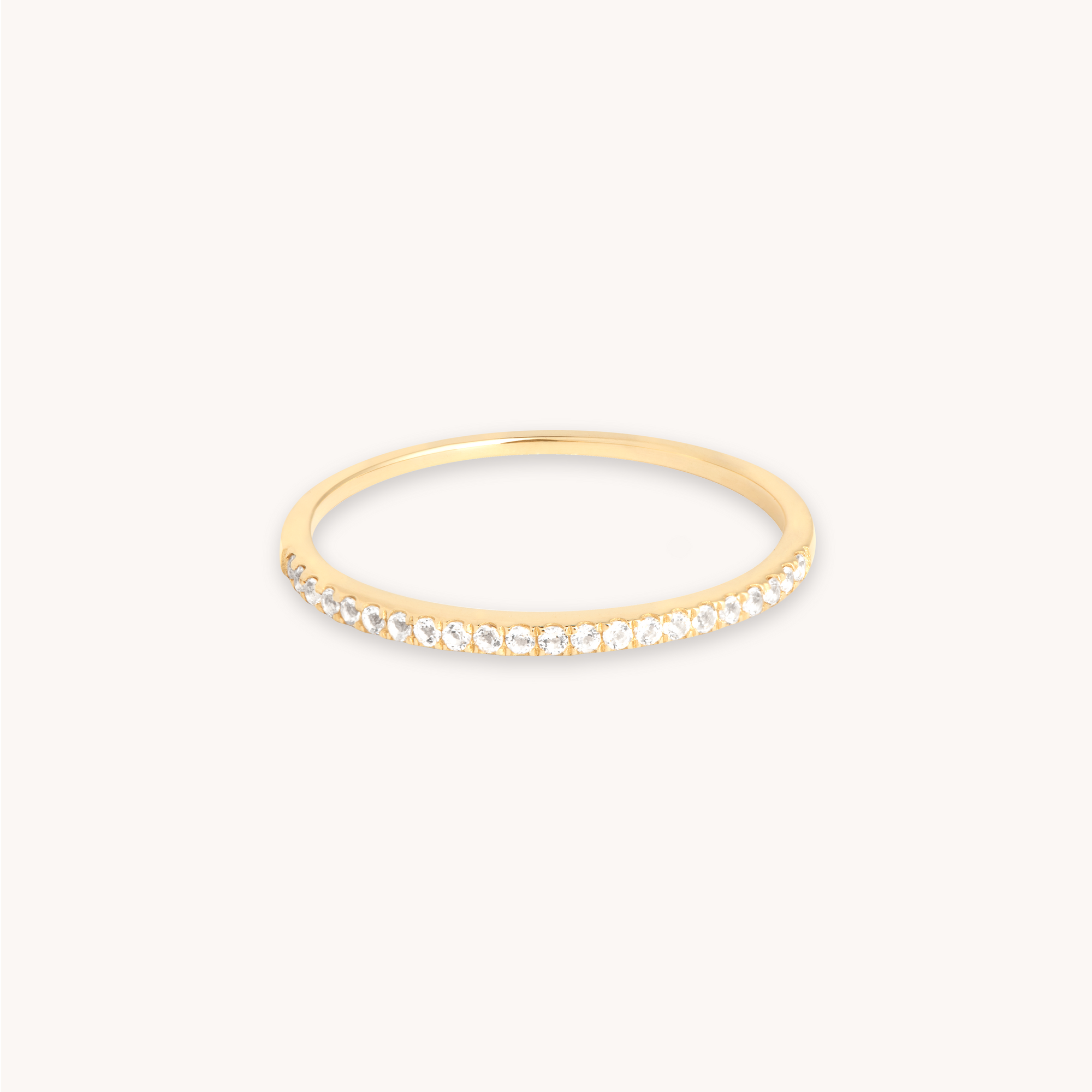 Topaz Eternity Ring in Solid Gold with 14CT solid gold label