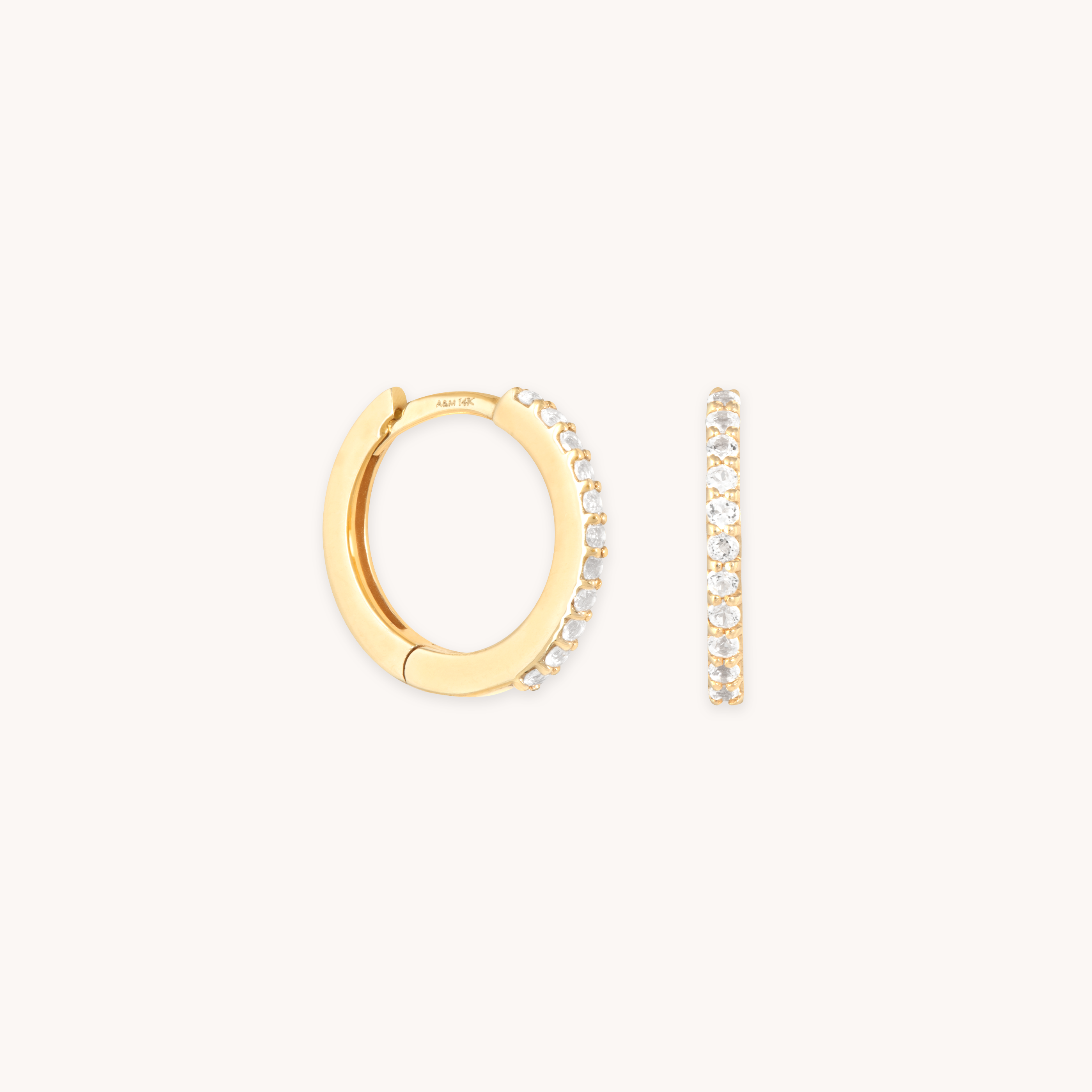 TOPAZ HOOPS IN SOLID GOLD CUT OUT