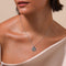 Virgo Zodiac Pendant Necklace in Silver worn