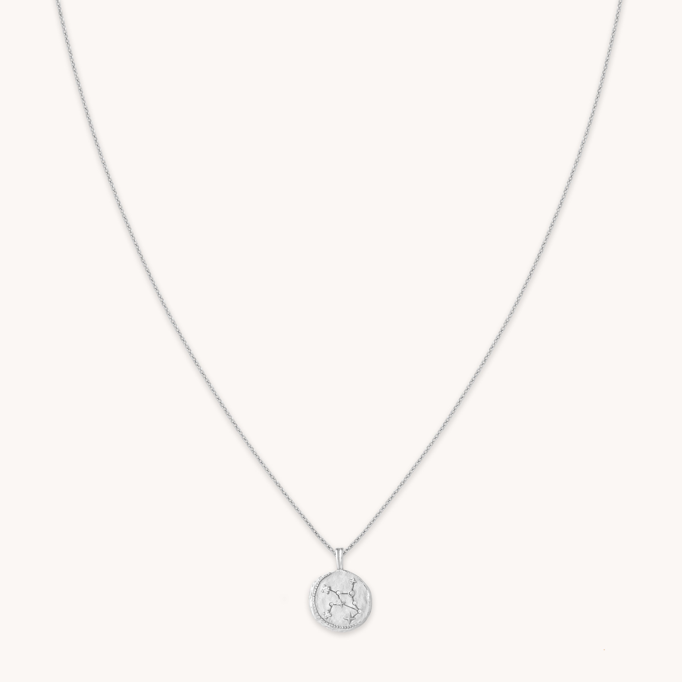 Virgo Zodiac Pendant Necklace in Silver