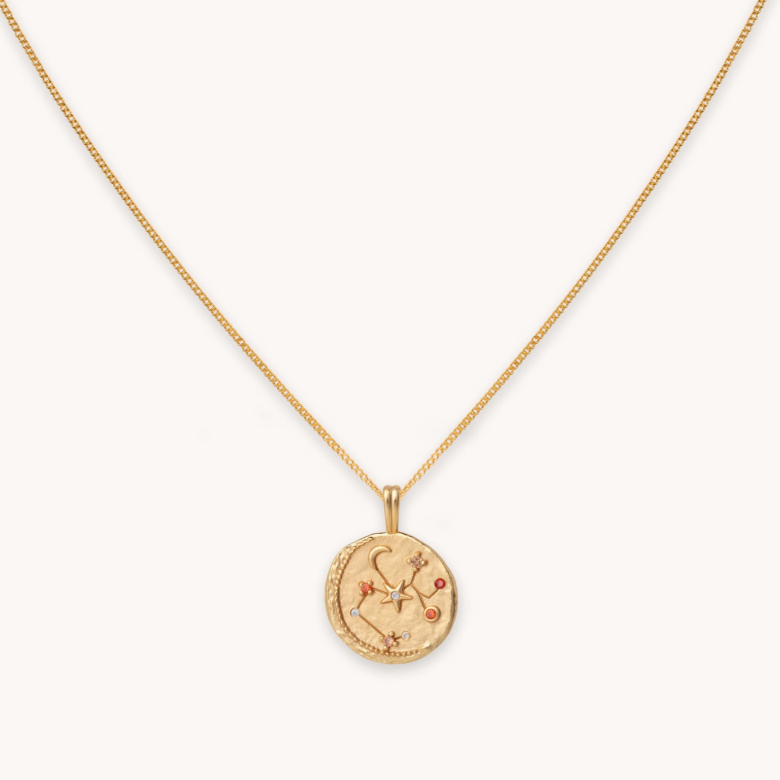 Sagittarius Zodiac Pendant Necklace in Gold