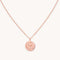 Aquarius Zodiac Pendant Necklace in Rose Gold