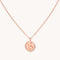 Aries Zodiac Pendant Necklace in Rose Gold