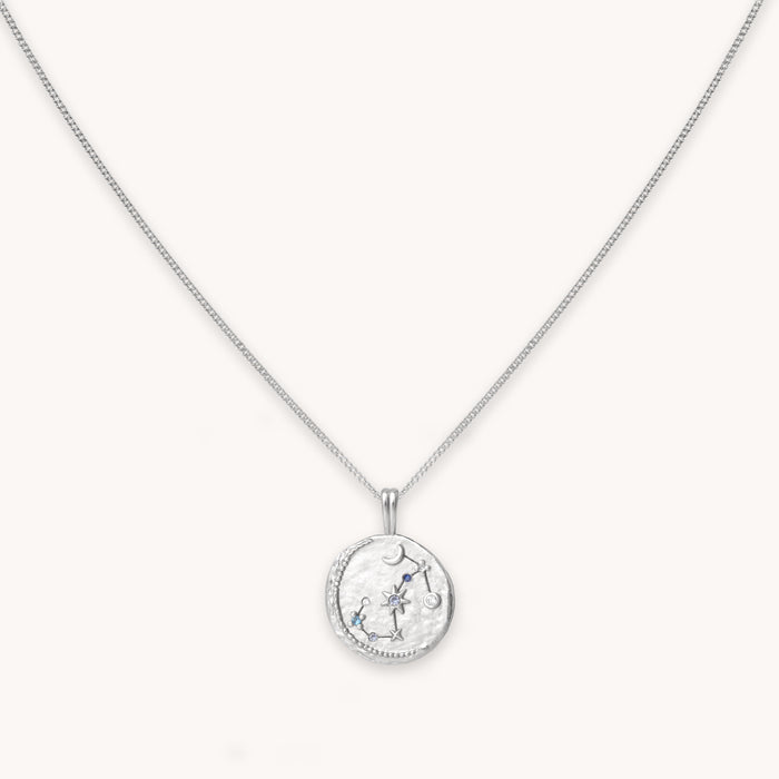 Scorpio Zodiac Pendant Necklace in Silver