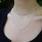 Diamond Bar Necklace in Silver