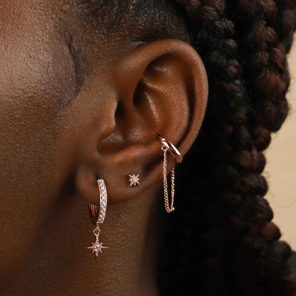 Chain Ear Cuff in Rose Gold