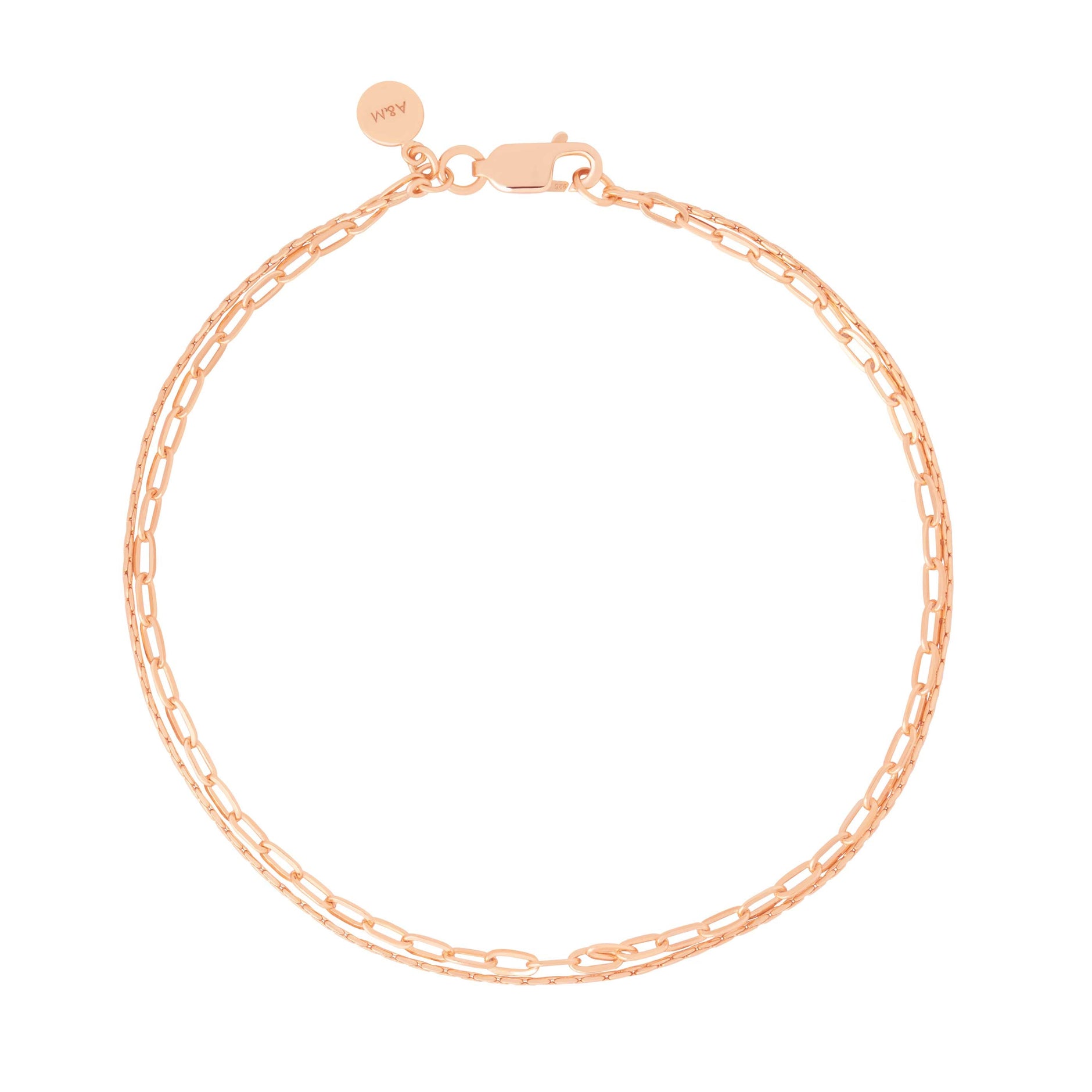 Double Chain Bracelet in Rose Gold