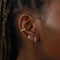 Gleam Crystal Stud Earrings in Gold