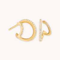 Illusion Crystal Hoops in Gold