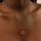Libra Zodiac Pendant Necklace in Rose Gold
