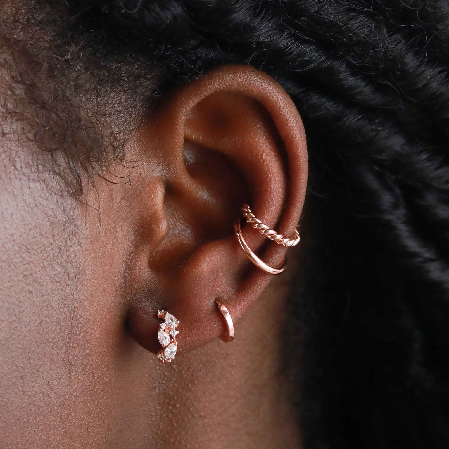 Basic Ear Cuff in Rose Gold