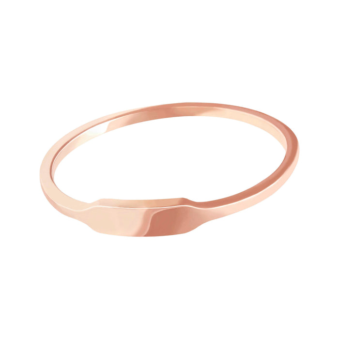 Boyfriend Signet Ring in Rose Gold