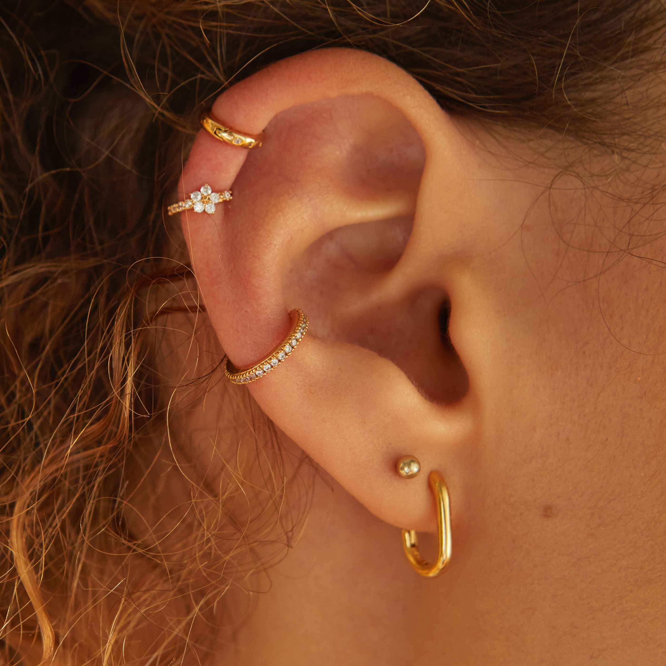 Gold Crystal Ear Cuff | Astrid & Miyu Earrings