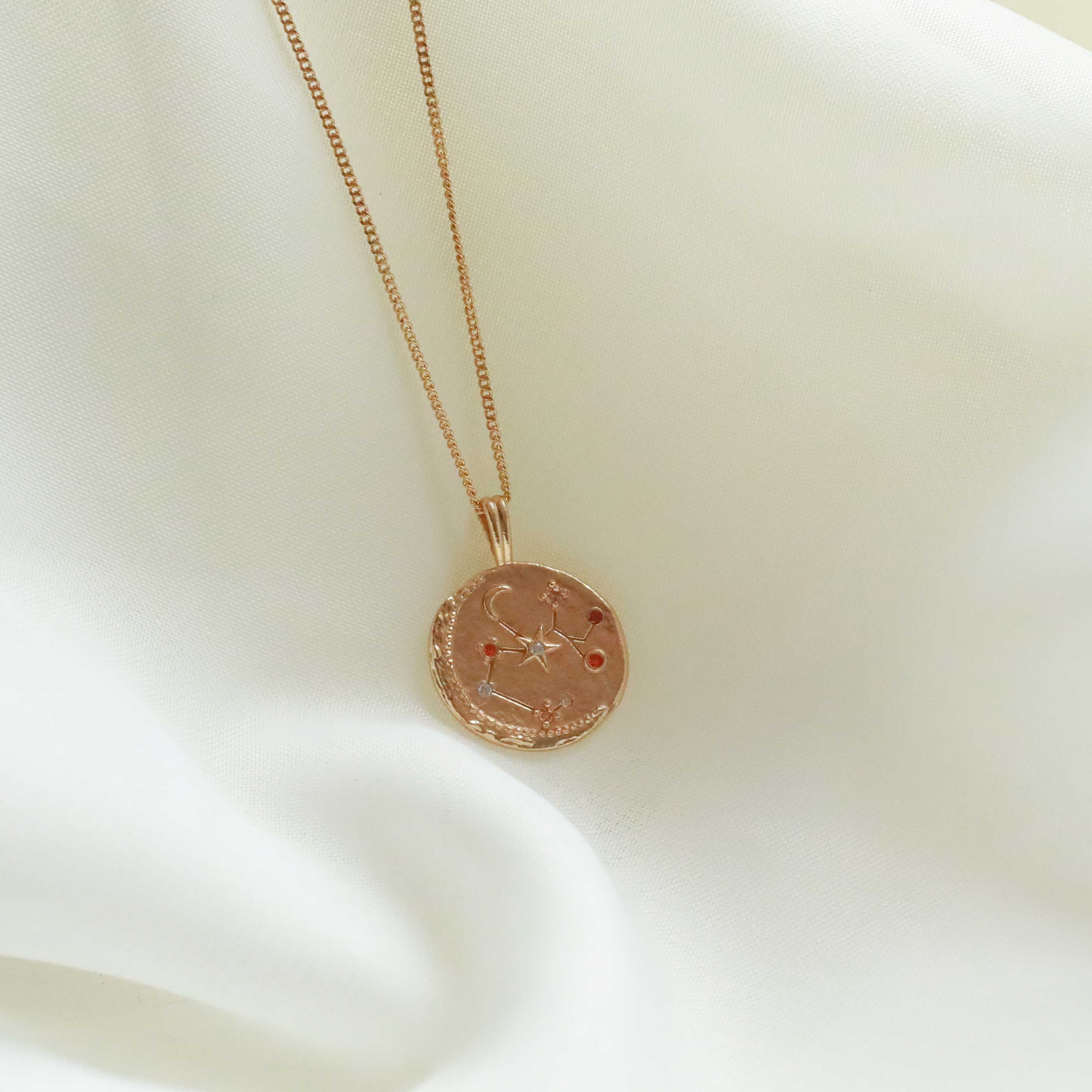 Sagittarius Zodiac Pendant Necklace in Gold